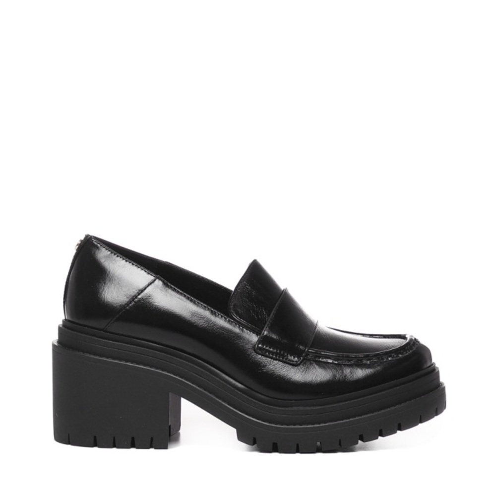 Michael Kors Platform Heeled Loafer Black Size 6 M New Never Worn